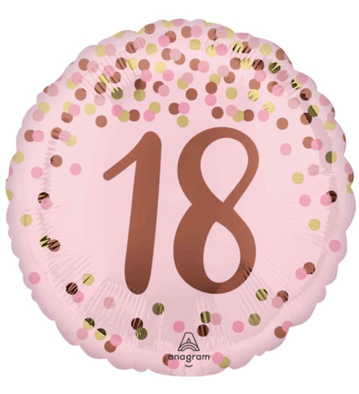 18" Pretty Pink 18th Birthday Anagram Foil Balloon