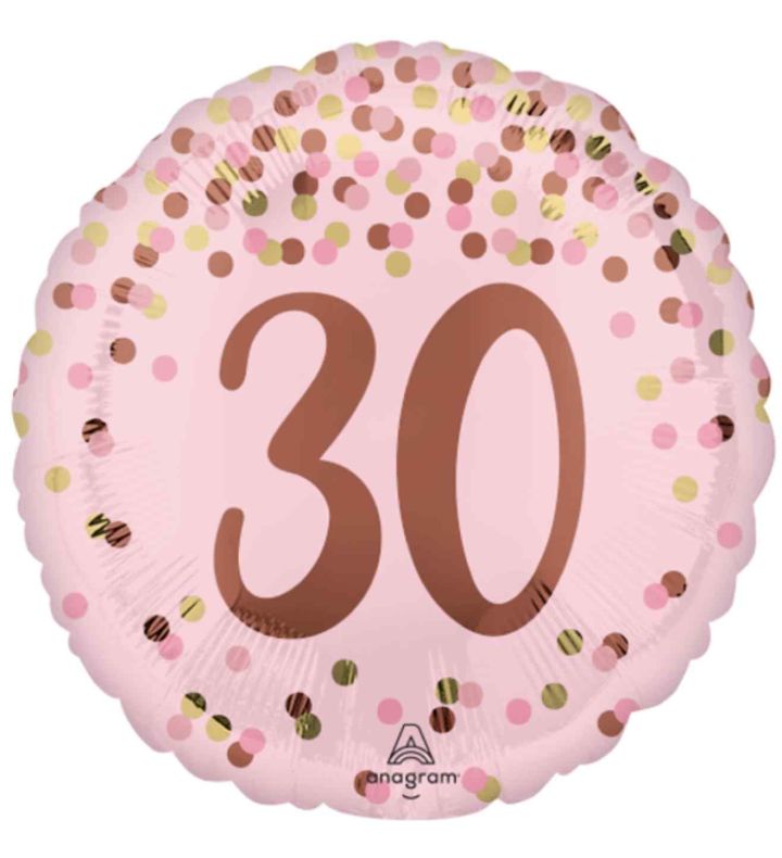 18" Pretty Pink 30th Birthday Anagram Foil Balloon