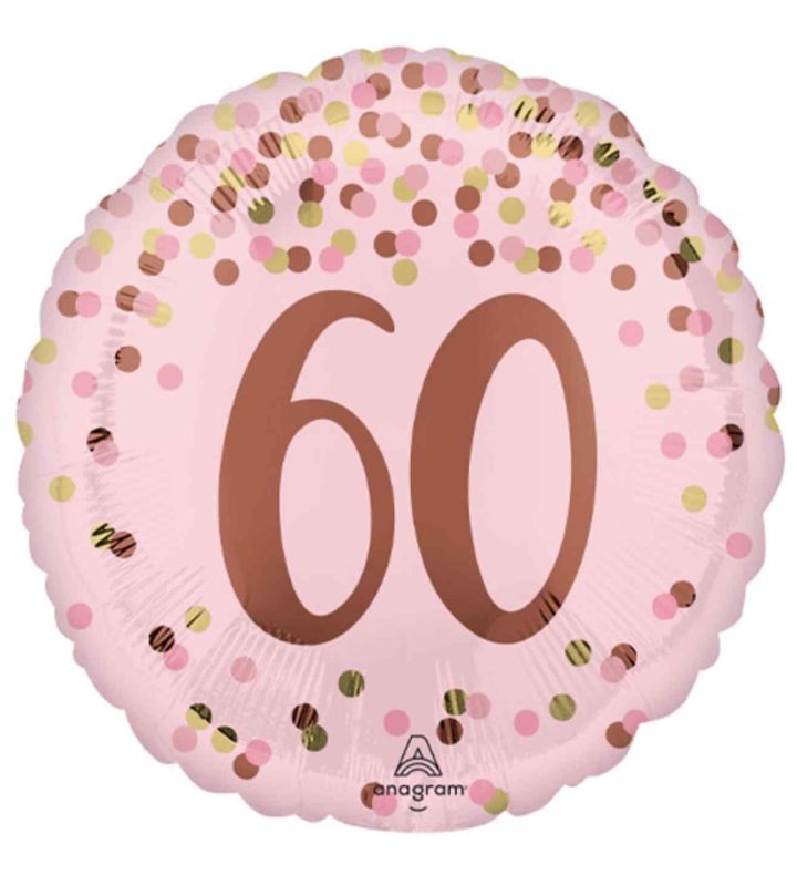 18" Pretty Pink 60th Foil Balloon