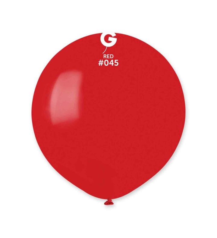 19" Gemar Red 045 Latex Balloons 25ct