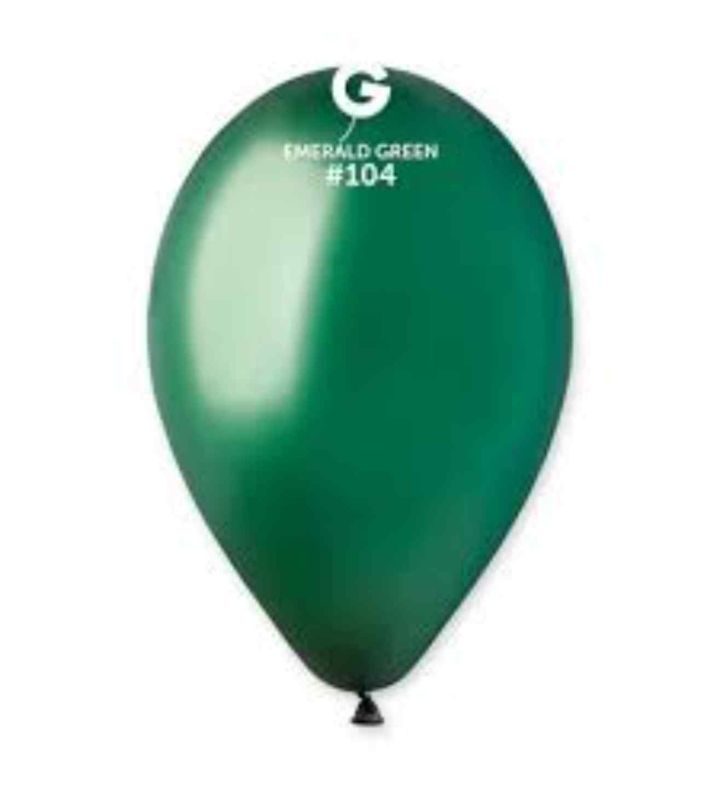 19" Gemar Emerald Green 104 Latex Balloons 25ct