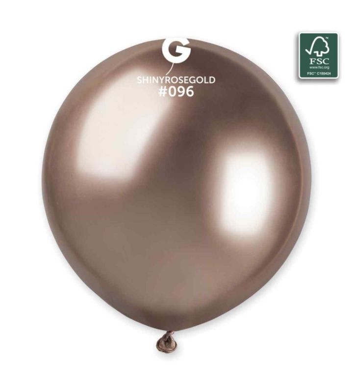 19" Gemar Shiny Rose Gold 096 Latex Balloons 25ct