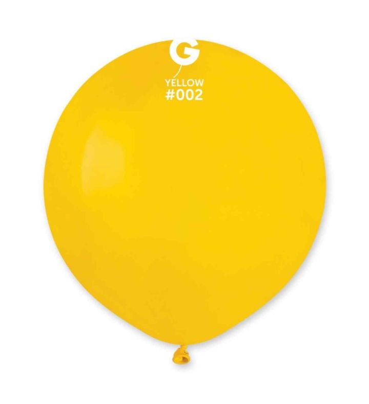 19" Gemar Yellow 002 Latex Balloons 25ct