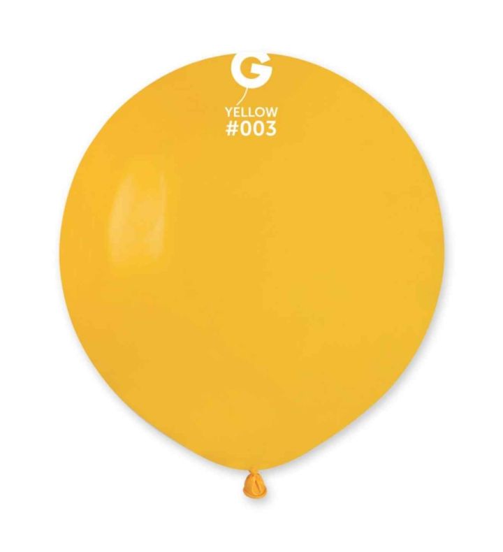 19" Gemar Yellow 003 Latex Balloons 25ct