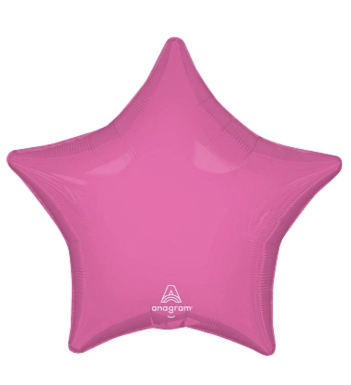 19" Bubblegum Pink Star Foil Balloon