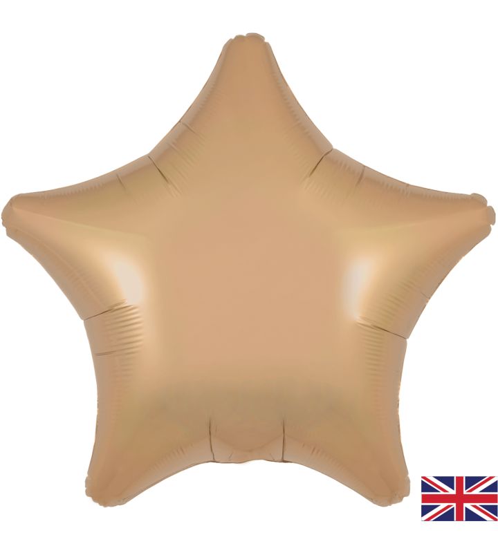 19" Oaktree Satin Latte Star Unpackaged Foil Balloon