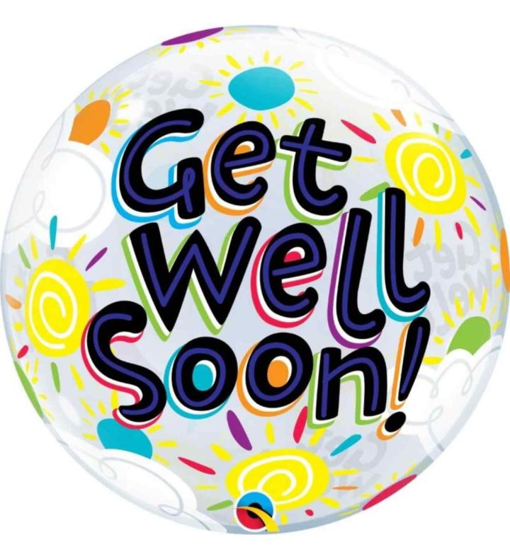 22" Deco Bubble Get Well Soon Balloon