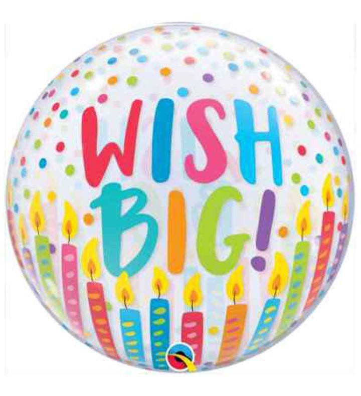 22" Deco Bubble Wish Big Birthday Candles Balloon