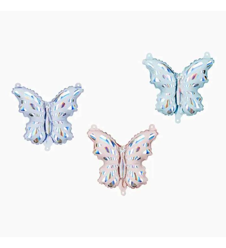 23cm Party Deco Butterflies Foil Balloon Garland