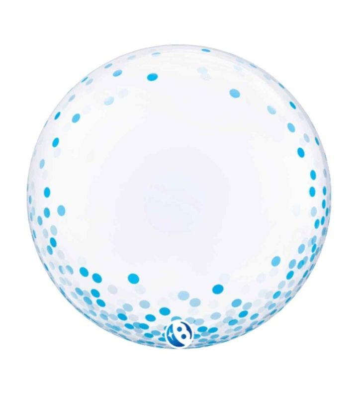 24" Blue Confetti Deco T Bubble