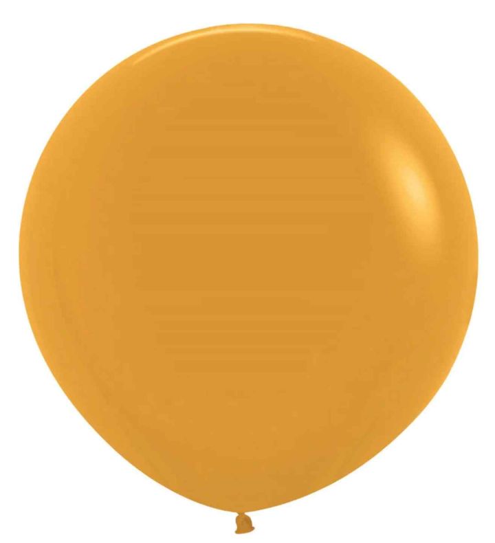 24" Sempertex Mustard 023 Latex Balloons 3ct