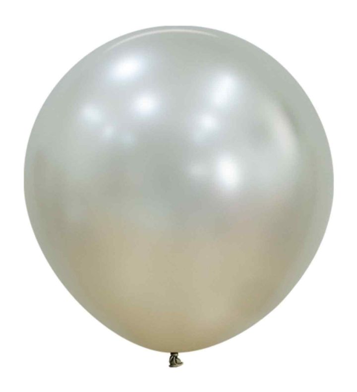 24" Sempertex Silk Cream Pearl 873 Latex Balloons 3ct