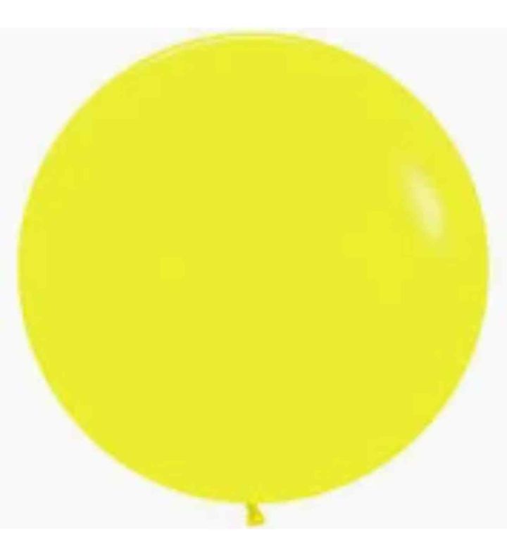 24" Sempertex Yellow 020 Latex Balloons 3ct