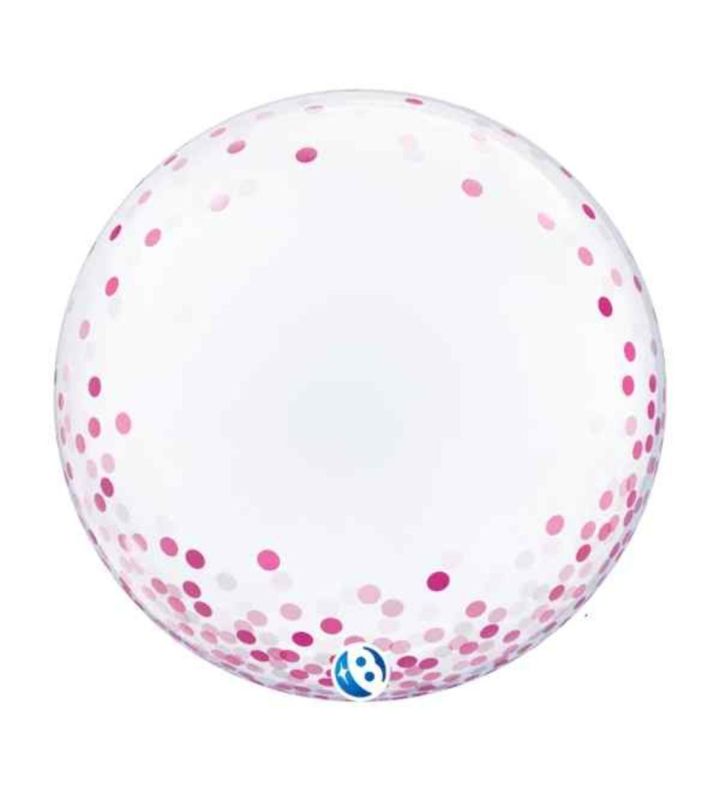 24" Pink Confetti Deco T Bubble