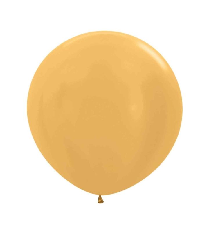 24" Sempertex Metallic Gold 570 Latex Balloons 3ct