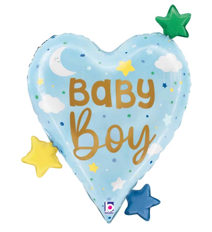 Betallic Baby Boy Hearts Stars Foil