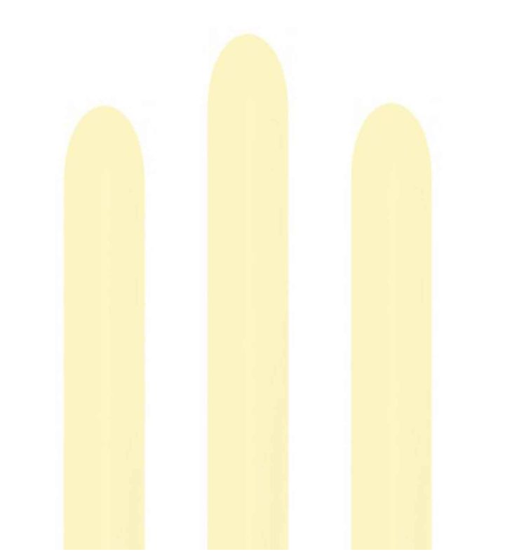 260s Sempertex Pastel Matte Yellow 620 Modeeling Latex Balloons 50ct