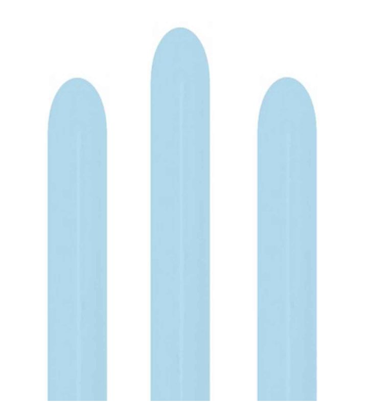 260s Sempertex Pastel Matt Blue 640 Modelling Latex Balloons 50ct