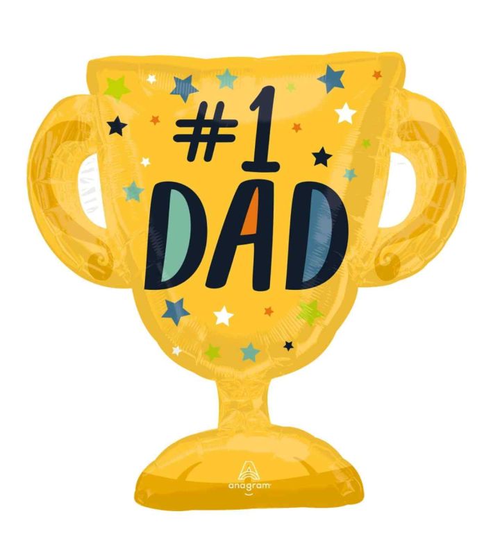 27" #1 Dad Trophy Foil Balloon