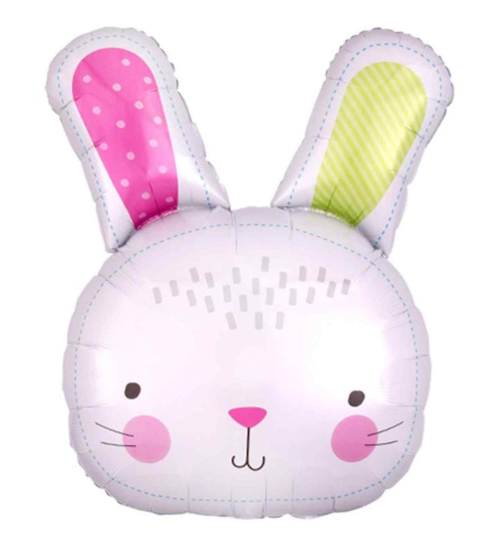 28" Anagram Easter Bunny Head Supershape Foil Balloon