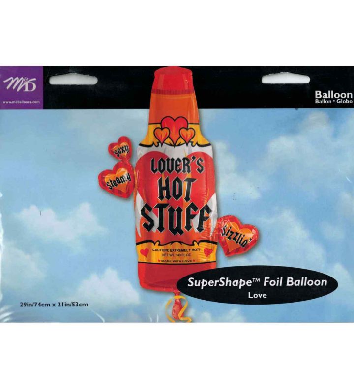 29" Lovers Hot Stuff Bottle Foil Balloon