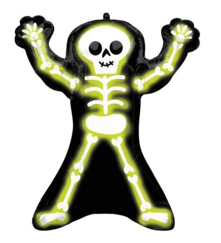30" Anagram Neon Skeleton  SuperShape Foil Balloon