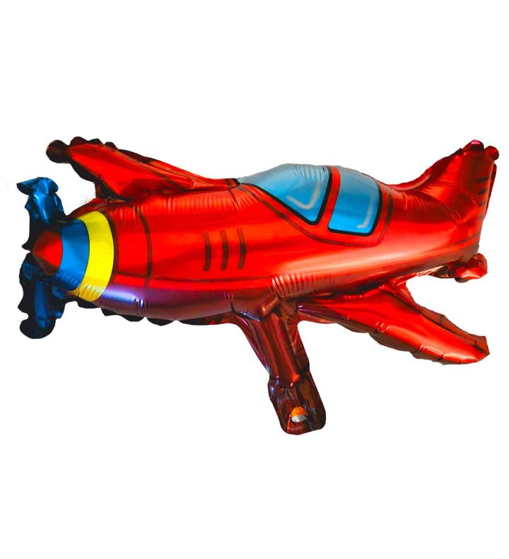 30cm Bamboo Party Aeroplane Red