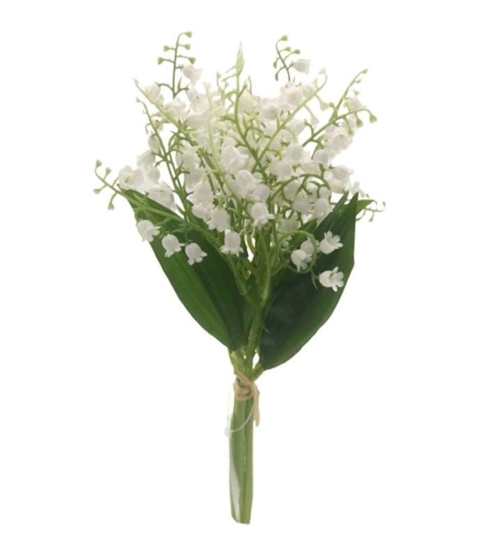 30cm Lily Of The Valley Bundle (3 Stems) White