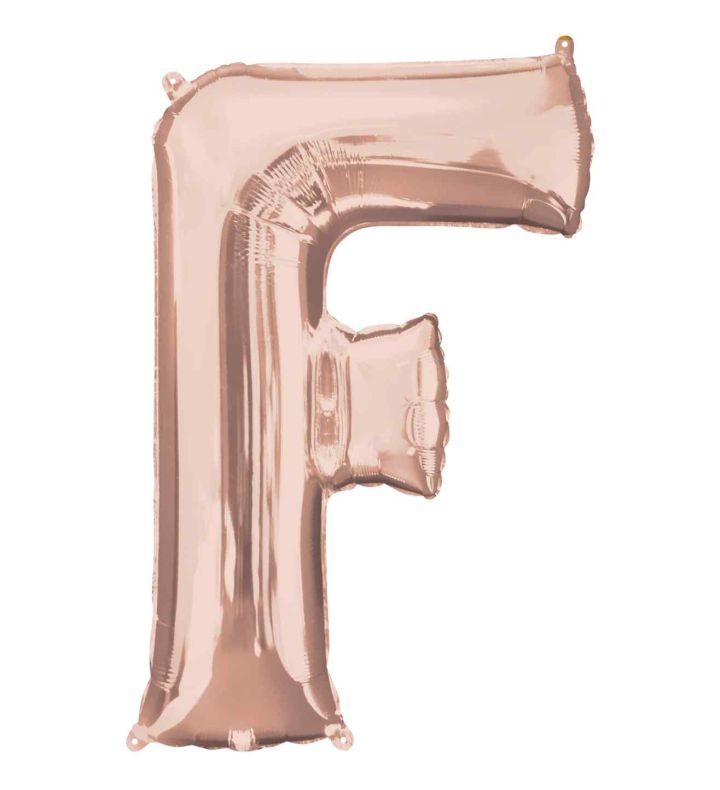 34" Anagram Rose Gold Letter F
