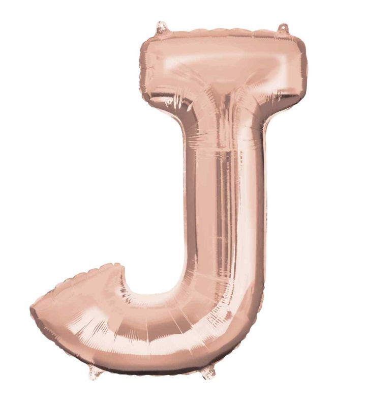 34" Anagram Rose Gold Letter J