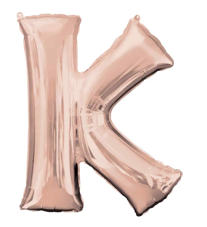 34" Anagram Rose Gold Letter K