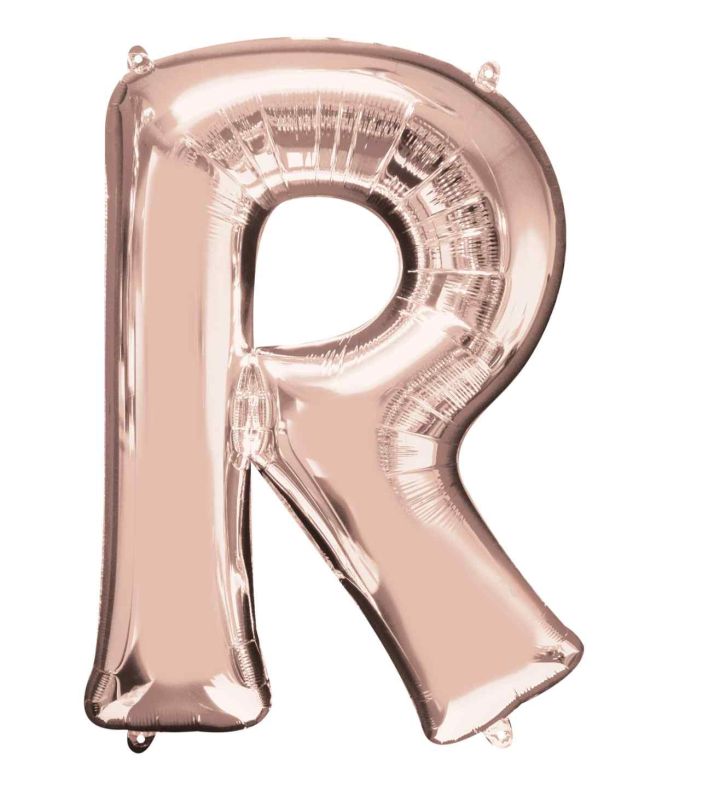 34" Anagram Rose Gold Letter R