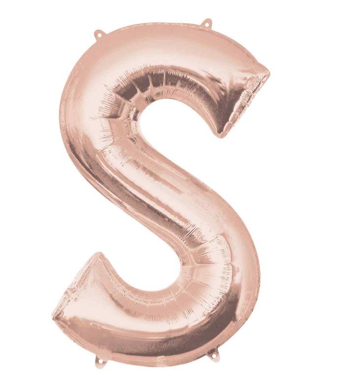 34" Anagram Rose Gold Letter S