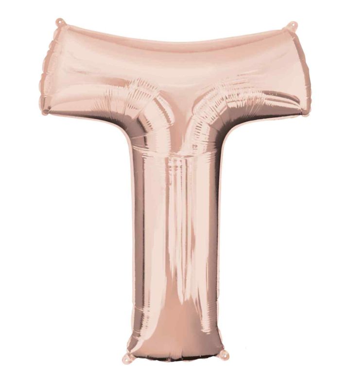 34" Anagram Rose Gold Letter T
