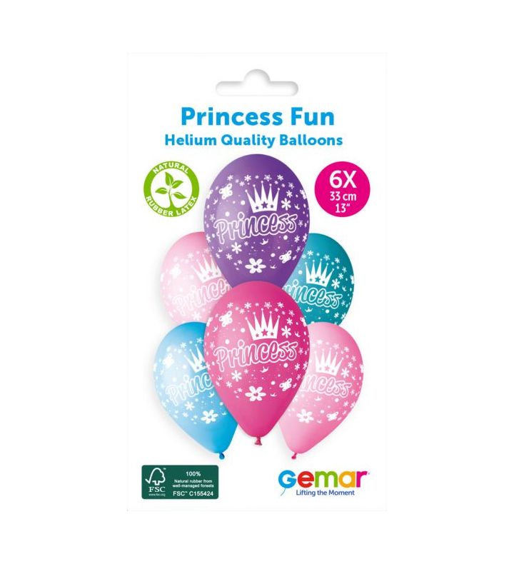 13" Gemar Princess Latex 6pk