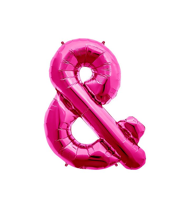 34" North Star Magenta Ampersand Foil Balloon