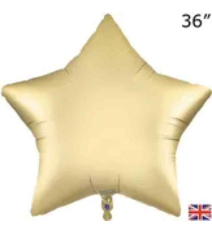 36" Oaktree Star Gold Silk Foil Balloon