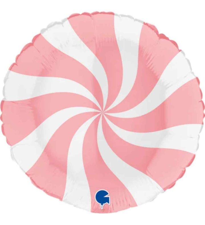 36" Grabo Swirly White-Matte Pink Foil Balloon