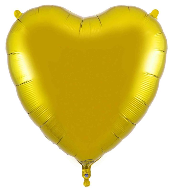 36" Oaktree Heart Gold Foil Balloon