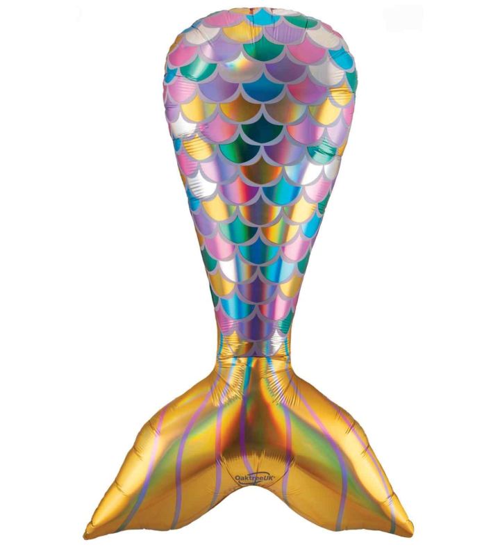 37" Iridescent Mermaid Tail Foil Balloon