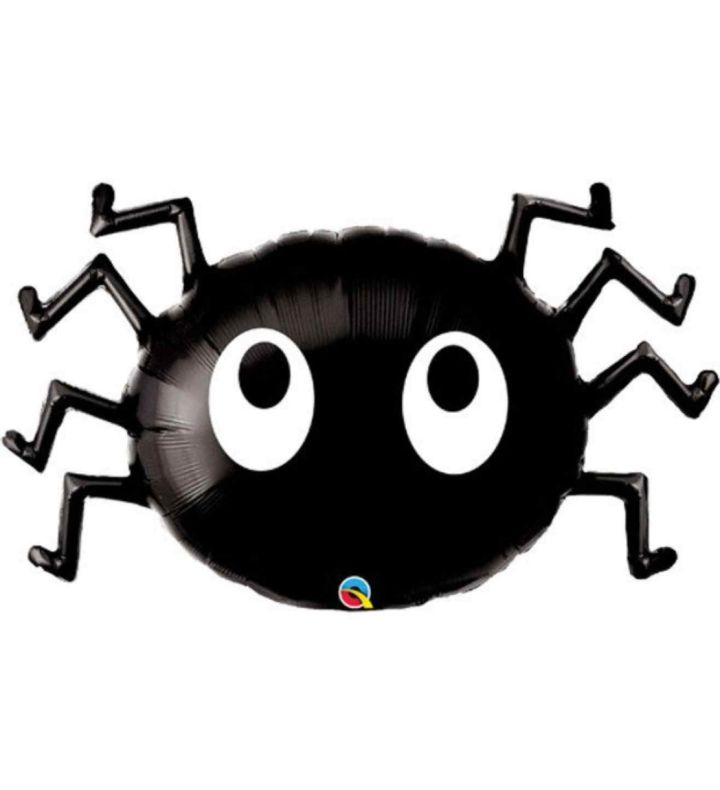 39" Spider Black Halloween Shaped Foil Balloon