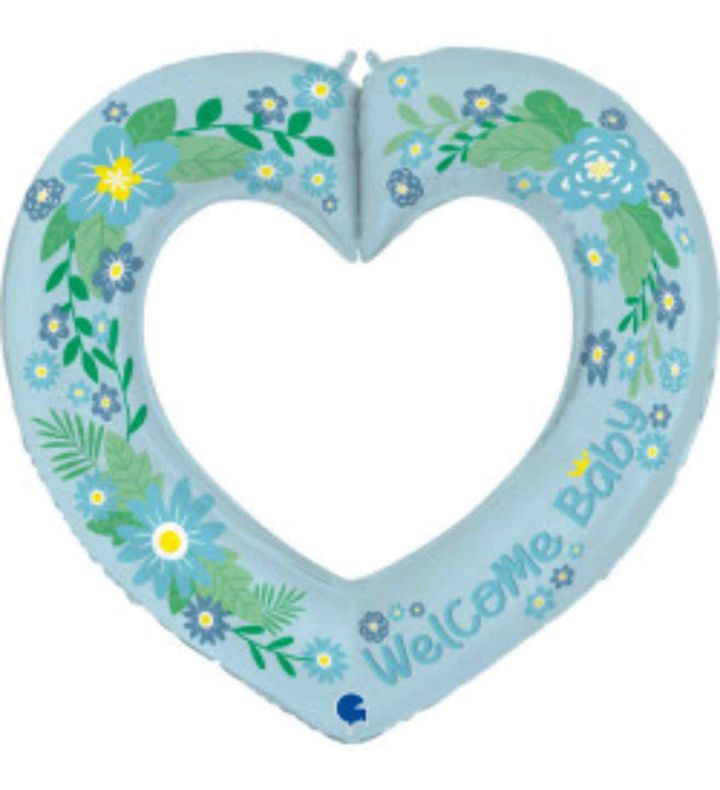 41" Grabo Linky Heart Baby Boy Shape