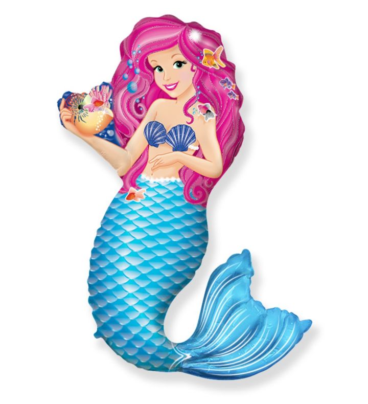 43" Flexmetal Zoe Mermaid Foil Balloon