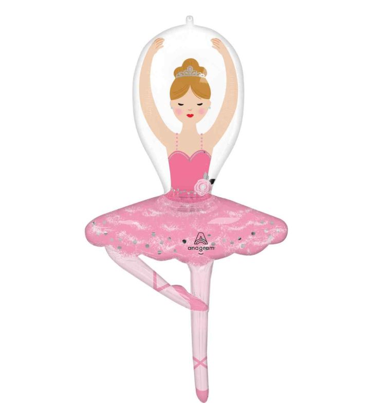43" Ballerina Light Skin Supershape Foil Balloon