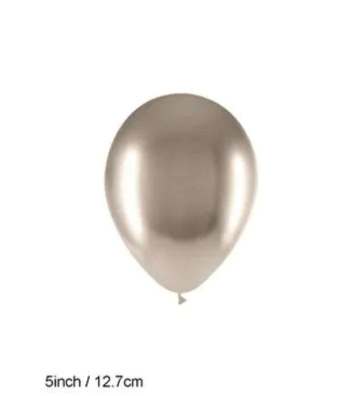 5" Decotex Chromium Gold Truffle 113 Latex Balloons 50ct