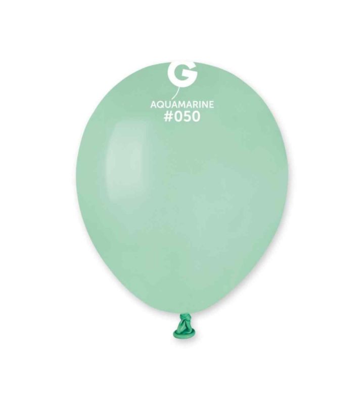 5" Gemar Aquamarine 050 Latex Balloons 50ct