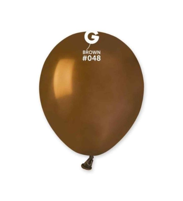 5" Gemar Brown 048 Latex Balloons 50ct