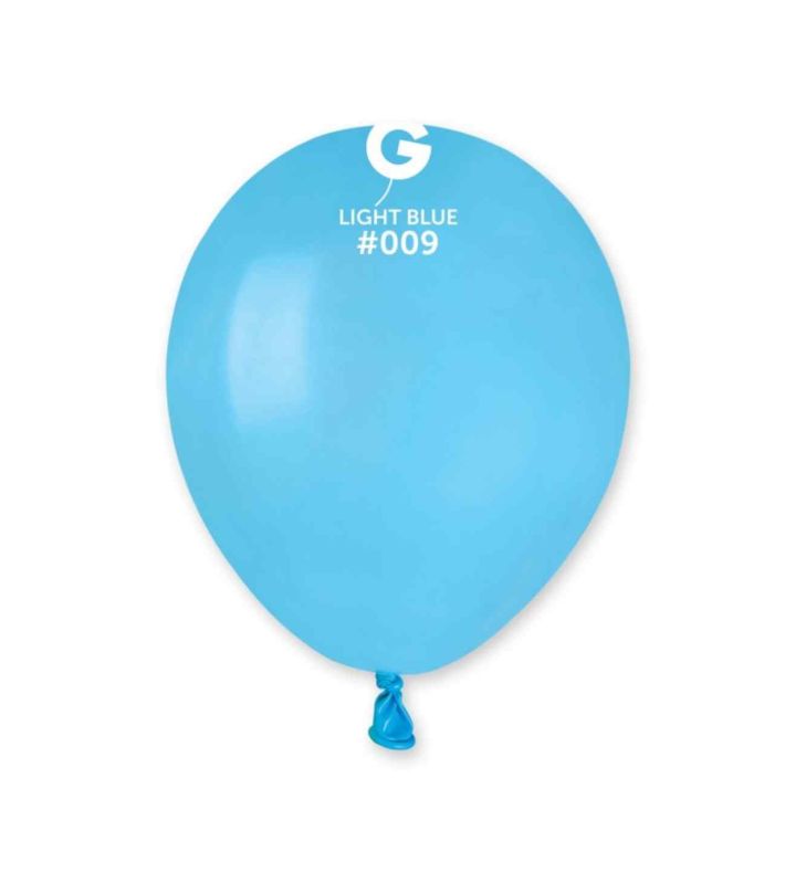 5" Gemar Light Blue 009 Latex Balloons 50ct