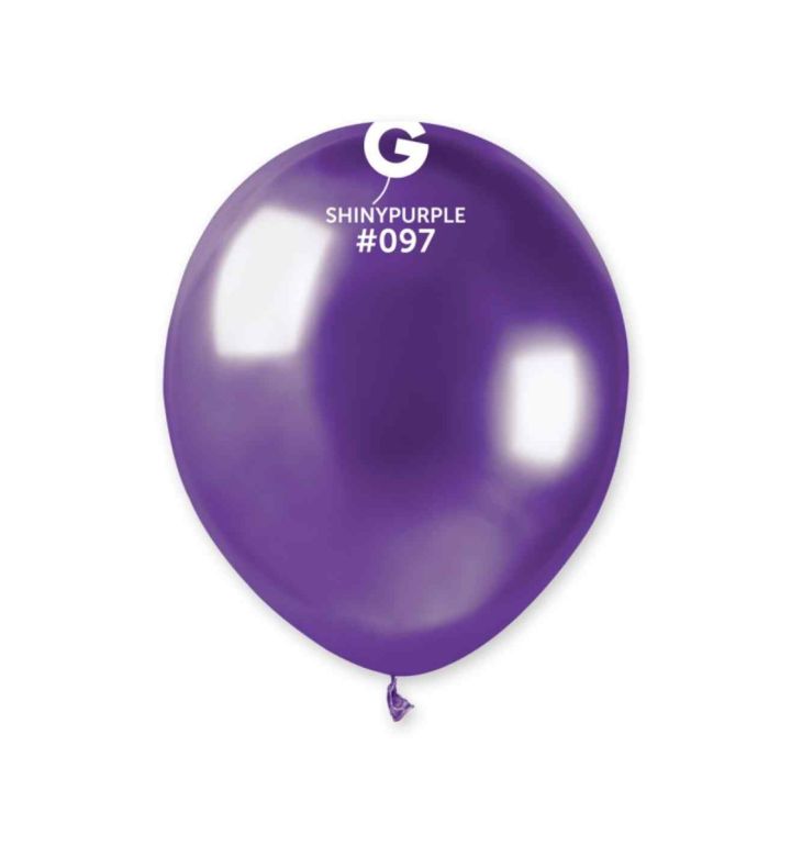 5" Gemar Shiny Purple 097 Latex Balloons 50ct