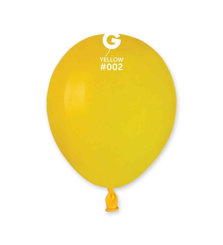 5" Gemar Yellow 002 Latex Balloons 50ct